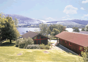 Loch Earn Log Cabin in Lochearnhead, Perthshire, Central Scotland.