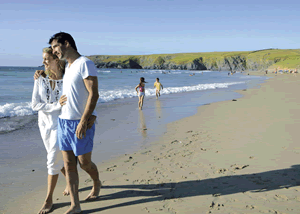 Kelsey in Holywell Bay, Cornwall, South West England.