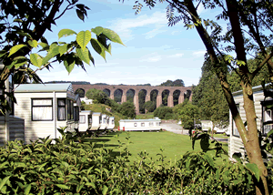 Ladybower Caravan in Buxton, Derbyshire, Central England.