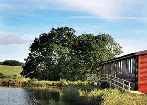 Orchard Lakes Lodge in Winkleigh, Devon, South West England.