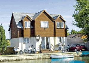 Bure Banks in Wroxham, Norfolk, East England.