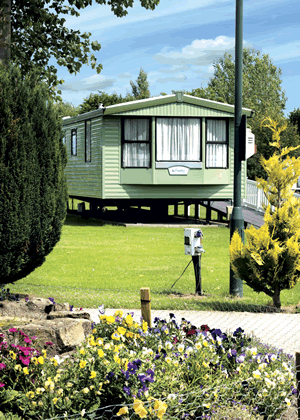 Tollerton Caravan in York, Vale of York, North East England.